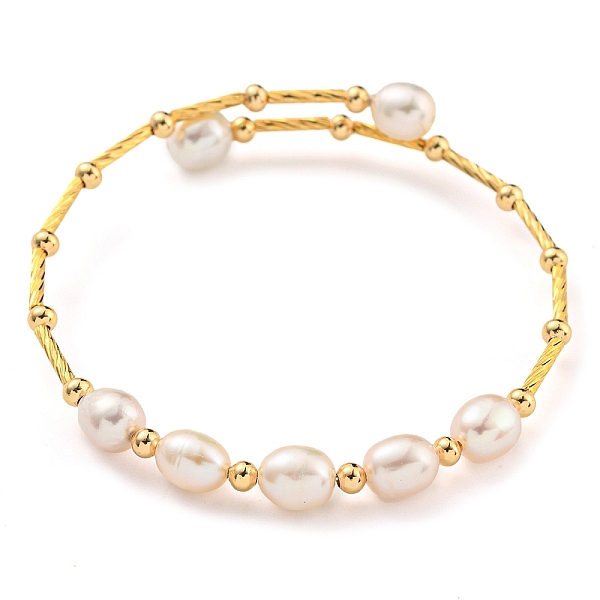 PandaHall Brass & Natural Freshwater Pearl Beads Open Cuff Bangles for Women, Golden, White, Inner Diameter: 1-7/8 inch(4.8cm) Pearl White
PandaHall Brass & Natural Freshwater Pearl Beads Open Cuff Bangles for Women, Golden, White, Inner Diameter: 1-7/8 inch(4.8cm) Pearl White