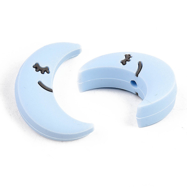 PandaHall Food Grade Eco-Friendly Silicone Focal Beads, Chewing Beads For Teethers, DIY Nursing Necklaces Making, Moon, Light Sky Blue...
PandaHall Food Grade Eco-Friendly Silicone Focal Beads, Chewing Beads For Teethers, DIY Nursing Necklaces Making, Moon, Light Sky Blue...