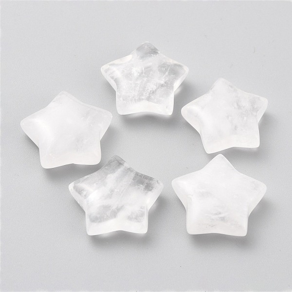 PandaHall Natural Quartz Crystal Beads, Rock Crystal Beads, No Hole, Star, 20~21x20~21x6~6.5mm Quartz Crystal Star
PandaHall Natural Quartz Crystal Beads, Rock Crystal Beads, No Hole, Star, 20~21x20~21x6~6.5mm Quartz Crystal Star