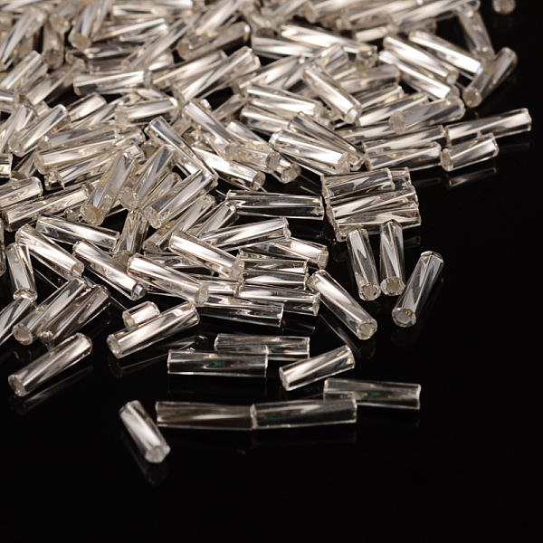 PandaHall Glass Twist Bugles Seed Beads, Silver Lined, White, about 6mm long, 1.8mm in diameter, hole: 0.6mm, about 10000pcs/bag. Sold per...
PandaHall Glass Twist Bugles Seed Beads, Silver Lined, White, about 6mm long, 1.8mm in diameter, hole: 0.6mm, about 10000pcs/bag. Sold per...