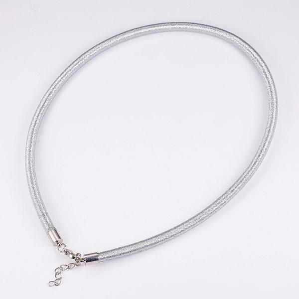 PandaHall Metallic Cord Necklaces, with Brass Extender Chains and Findings, Platinum, 18.3 inch(46.5cm) Fibre
PandaHall Metallic Cord Necklaces, with Brass Extender Chains and Findings, Platinum, 18.3 inch(46.5cm) Fibre