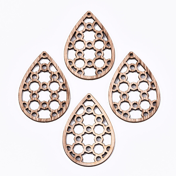 PandaHall Unfinished Hollow Wood Big Pendants, Undyed Laser Cut Wood Shapes, Teardrop, Antique White, 57x39~40x2.5mm, Hole: 2mm Wood...
PandaHall Unfinished Hollow Wood Big Pendants, Undyed Laser Cut Wood Shapes, Teardrop, Antique White, 57x39~40x2.5mm, Hole: 2mm Wood...