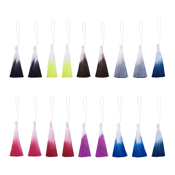 PandaHall Spritewelry 27Pcs 9 Colors Polyester Tassel Big Pendants, Two Tone, Mixed Color, 160mm, 3pcs/color Polyester Multicolor
PandaHall Spritewelry 27Pcs 9 Colors Polyester Tassel Big Pendants, Two Tone, Mixed Color, 160mm, 3pcs/color Polyester Multicolor