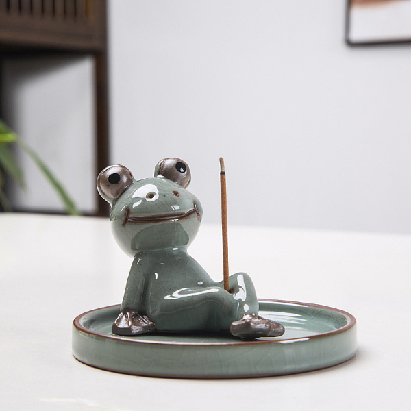 PandaHall Porcelain Incense Burners, Flat Round with Frog Incense Holders, Home Office Teahouse Zen Buddhist Supplies, Dark Sea Green...
PandaHall Porcelain Incense Burners, Flat Round with Frog Incense Holders, Home Office Teahouse Zen Buddhist Supplies, Dark Sea Green...