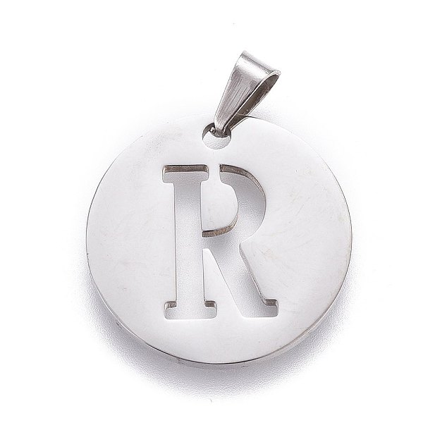 PandaHall 201 Stainless Steel Pendants, Flat Round with Letter, Stainless Steel Color, Letter R, 20x1.3mm, Hole: 4x3mm 201 Stainless Steel...
PandaHall 201 Stainless Steel Pendants, Flat Round with Letter, Stainless Steel Color, Letter R, 20x1.3mm, Hole: 4x3mm 201 Stainless Steel...