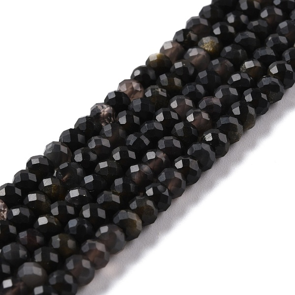 PandaHall Natural Golden Sheen Obsidian Beads Strands, Faceted, Rondelle, 5.5x4mm, Hole: 0.8mm, about 92pcs/strand, 15.35''(39cm) Golden...
PandaHall Natural Golden Sheen Obsidian Beads Strands, Faceted, Rondelle, 5.5x4mm, Hole: 0.8mm, about 92pcs/strand, 15.35''(39cm) Golden...