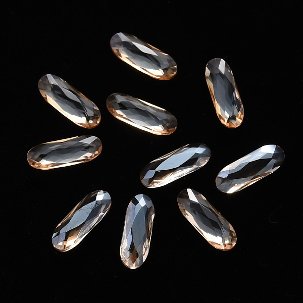 PandaHall Oval Transparent Glass Cabochons, Nail Art Decoration Accessories, Faceted, Goldenrod, 11x4x3mm Glass Oval Gold
PandaHall Oval Transparent Glass Cabochons, Nail Art Decoration Accessories, Faceted, Goldenrod, 11x4x3mm Glass Oval Gold