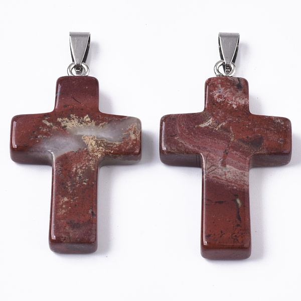 PandaHall Natural Red Rainbow Jasper Pendants, with Random Stainless Steel Snap On Bails, Cross, 44~46x27~29x6~8mm, Hole: 4x8mm Rainbow...
PandaHall Natural Red Rainbow Jasper Pendants, with Random Stainless Steel Snap On Bails, Cross, 44~46x27~29x6~8mm, Hole: 4x8mm Rainbow...