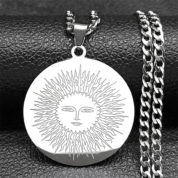 PandaHall 304 Stainless Steel Pendant Necklaces, Flat Round with Sun Pattern, Stainless Steel Color, 23.70 inch(60.2cm) 304 Stainless Steel...
PandaHall 304 Stainless Steel Pendant Necklaces, Flat Round with Sun Pattern, Stainless Steel Color, 23.70 inch(60.2cm) 304 Stainless Steel...