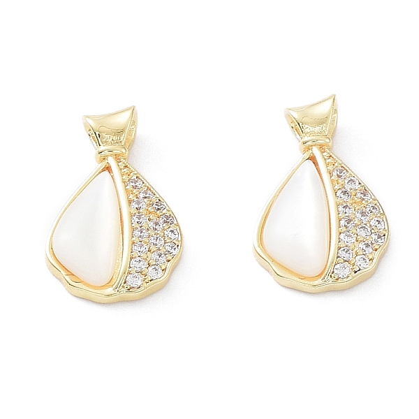 PandaHall Rack Plating Brass Shell Pendants, with Cubic Zirconia & Shell, Long-Lasting Plated, Teardrop, Real 18K Gold Plated, 14x8.5x3mm...
PandaHall Rack Plating Brass Shell Pendants, with Cubic Zirconia & Shell, Long-Lasting Plated, Teardrop, Real 18K Gold Plated, 14x8.5x3mm...