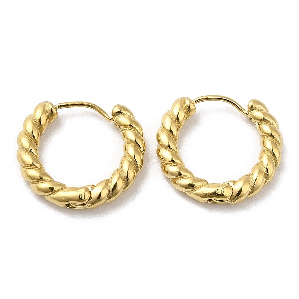 PandaHall 304 Stainless Steel Twist Rope Hoop Earrings, Real 14K Gold Plated, 15.5x17x3mm 304 Stainless Steel
PandaHall 304 Stainless Steel Twist Rope Hoop Earrings, Real 14K Gold Plated, 15.5x17x3mm 304 Stainless Steel