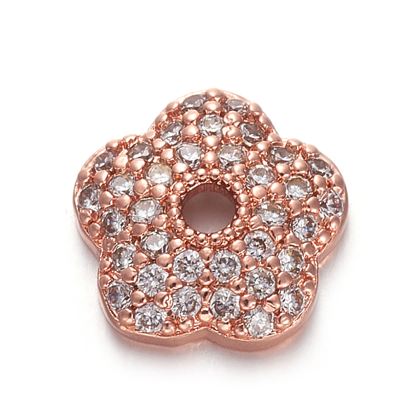 PandaHall Brass Micro Pave Cubic Zirconia Bead Cap, 5-Petal, Flower, Clear, Rose Gold, 10x10x3mm, Hole: 1.8mm Brass+Cubic Zirconia Clear
PandaHall Brass Micro Pave Cubic Zirconia Bead Cap, 5-Petal, Flower, Clear, Rose Gold, 10x10x3mm, Hole: 1.8mm Brass+Cubic Zirconia Clear