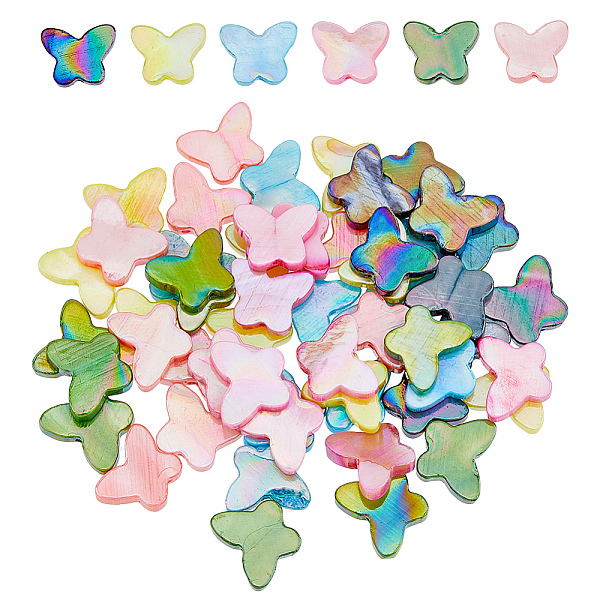PandaHall SUPERFINDINGS 60Pcs 6 Colors Natural Freshwater Shell Beads, AB Color Plated, Dyed, Butterfly, Mixed Color, 10~11x12.5~13.5x3mm..., Multicolor
PandaHall SUPERFINDINGS 60Pcs 6 Colors Natural Freshwater Shell Beads, AB Color Plated, Dyed, Butterfly, Mixed Color, 10~11x12.5~13.5x3mm..., Multicolor