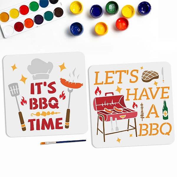 PandaHall MAYJOYDIY US 1 Set Barbecue PET Hollow Out Drawing Painting Stencils, with 1Pc Art Paint Brushes, for DIY Scrapbook, Photo Album...
PandaHall MAYJOYDIY US 1 Set Barbecue PET Hollow Out Drawing Painting Stencils, with 1Pc Art Paint Brushes, for DIY Scrapbook, Photo Album...