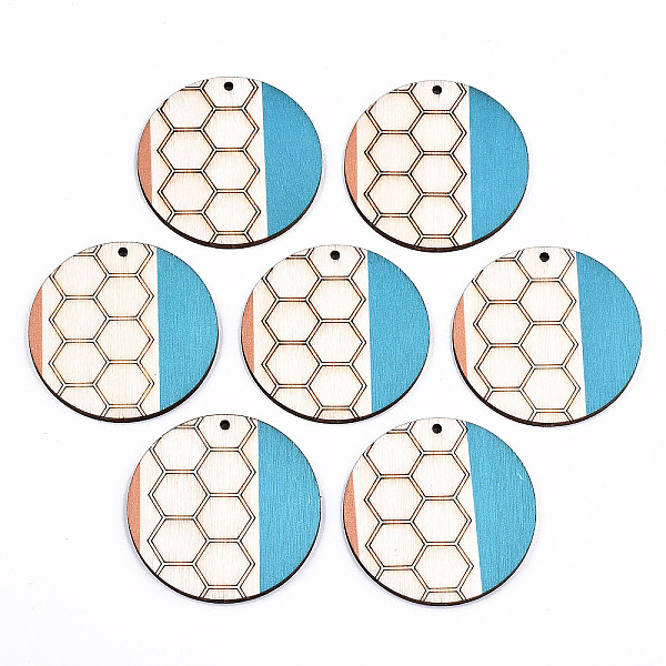 PandaHall Printed Natural Poplar Wood Pendants, Laser Cut Wood Shapes, Flat Round with Honeycomb, Colorful, 49.5x3mm, Hole: 2mm Wood Flat...
PandaHall Printed Natural Poplar Wood Pendants, Laser Cut Wood Shapes, Flat Round with Honeycomb, Colorful, 49.5x3mm, Hole: 2mm Wood Flat...