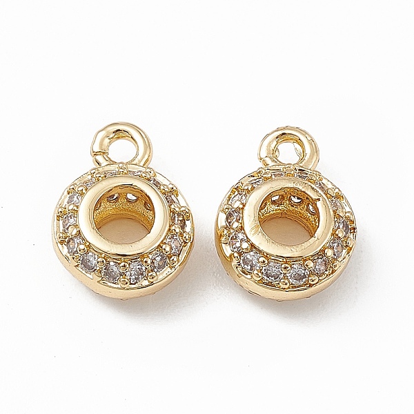 PandaHall Brass Micro Pave Cubic Zirconia Charms, Rondelle Charm, with Open Loop, Real 18K Gold Plated, 11x8x5mm, Hole: 1.5mm Brass+Cubic..., Clear
PandaHall Brass Micro Pave Cubic Zirconia Charms, Rondelle Charm, with Open Loop, Real 18K Gold Plated, 11x8x5mm, Hole: 1.5mm Brass+Cubic..., Clear