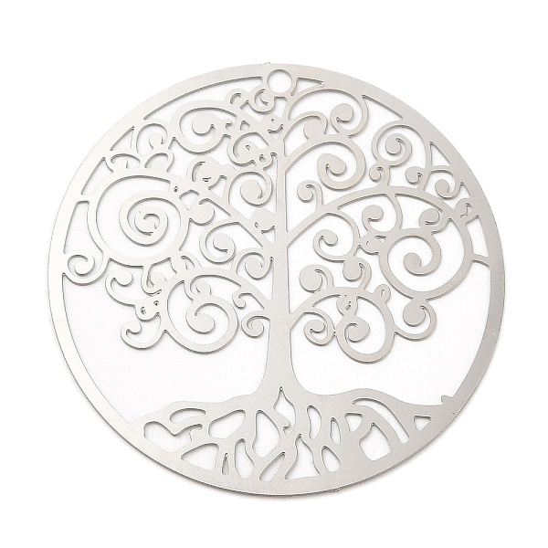 PandaHall 201 Stainless Steel Filigree Pendants, Etched Metal Embellishments, Flat Round with Tree of Life Charm, Stainless Steel Color...
PandaHall 201 Stainless Steel Filigree Pendants, Etched Metal Embellishments, Flat Round with Tree of Life Charm, Stainless Steel Color...