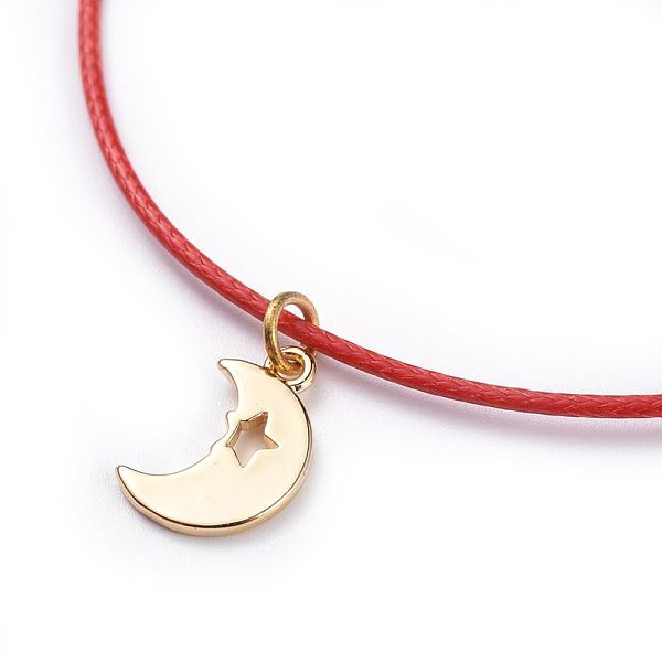 PandaHall Cord Bracelets, Red String Bracelets, with Eco-Friendly Korean Waxed Polyester Cord and Brass Charms, Moon, Golden, Red, 2-1/2...
PandaHall Cord Bracelets, Red String Bracelets, with Eco-Friendly Korean Waxed Polyester Cord and Brass Charms, Moon, Golden, Red, 2-1/2...