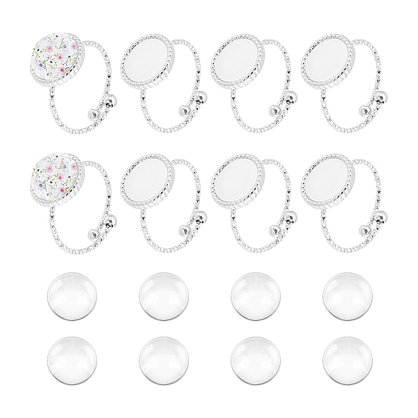 PandaHall Unicraftale DIY Blank Dome 304 Stainless Steel Open Cuff Ring Making Kits, Stainless Steel Color, US Size 7 3/4(17.9mm), Tray...
PandaHall Unicraftale DIY Blank Dome 304 Stainless Steel Open Cuff Ring Making Kits, Stainless Steel Color, US Size 7 3/4(17.9mm), Tray...