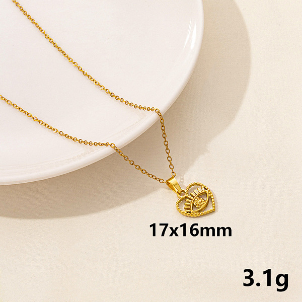 PandaHall 304 Stainless Steel Geometric Pendant Necklaces, Cable Chain Necklaces for Women, Heart with Eye Stainless Steel
PandaHall 304 Stainless Steel Geometric Pendant Necklaces, Cable Chain Necklaces for Women, Heart with Eye Stainless Steel