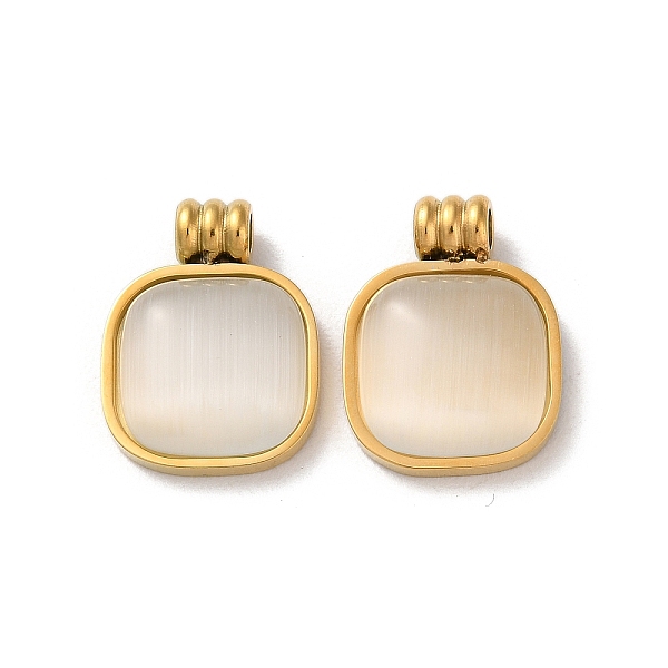PandaHall 304 Stainless Steel Pendants, with Cat Eye, Square, Real 14K Gold Plated, 18.5x13.5x4.5mm, Hole: 2mm Stainless Steel+Cat Eye...
PandaHall 304 Stainless Steel Pendants, with Cat Eye, Square, Real 14K Gold Plated, 18.5x13.5x4.5mm, Hole: 2mm Stainless Steel+Cat Eye...