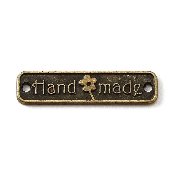PandaHall Alloy Connector Charms, Rectangle with Word Handmade, Antique Bronze, 25.5x6x1.5mm, Hole: 1.4mm Alloy Rectangle
PandaHall Alloy Connector Charms, Rectangle with Word Handmade, Antique Bronze, 25.5x6x1.5mm, Hole: 1.4mm Alloy Rectangle