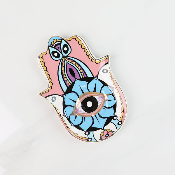 PandaHall Hamsa Hand/Hand of Miriam with Evil Eye Ceramic Jewelry Plate, Storage Tray for Rings, Necklaces, Earring, Colorful, 160x115mm...
PandaHall Hamsa Hand/Hand of Miriam with Evil Eye Ceramic Jewelry Plate, Storage Tray for Rings, Necklaces, Earring, Colorful, 160x115mm...