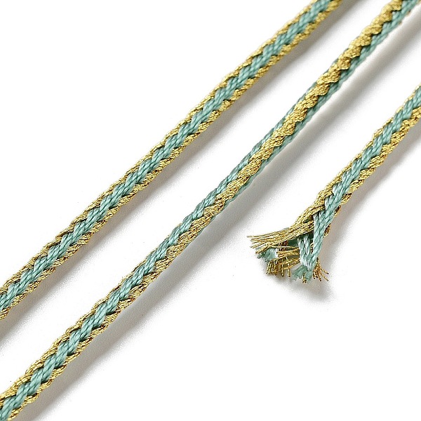 PandaHall 14M Duotone Polyester Braided Cord, Round, Medium Aquamarine, 2.5mm, about 15.31 Yards(14m)/Roll Polyester
PandaHall 14M Duotone Polyester Braided Cord, Round, Medium Aquamarine, 2.5mm, about 15.31 Yards(14m)/Roll Polyester