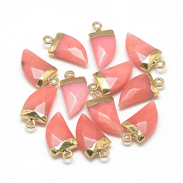 PandaHall Natural White Jade Pointed Pendants, with Brass Findings, Faceted, Dyed, Tusk Shape, Golden, Light Coral, 21x11x5.5mm, Hole: 2mm...
PandaHall Natural White Jade Pointed Pendants, with Brass Findings, Faceted, Dyed, Tusk Shape, Golden, Light Coral, 21x11x5.5mm, Hole: 2mm...