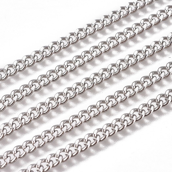 PandaHall 3.28 Feet Handmade 304 Stainless Steel Curb Chains, Twisted Chains, Unwelded, Faceted, Stainless Steel Color, 4.5x3.5x1.6mm, Wire...
PandaHall 3.28 Feet Handmade 304 Stainless Steel Curb Chains, Twisted Chains, Unwelded, Faceted, Stainless Steel Color, 4.5x3.5x1.6mm, Wire...