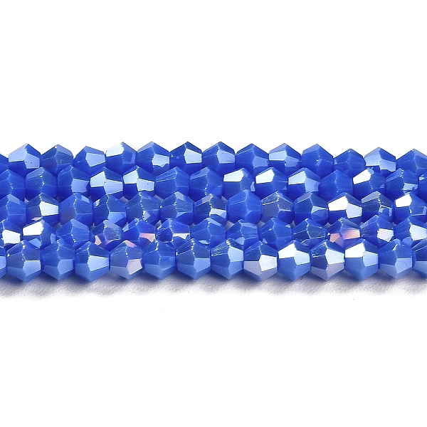 PandaHall Opaque Solid Color Electroplate Glass Beads Strands, AB Color Plated, Faceted, Bicone, Medium Blue, 4x4mm, Hole: 0.8mm, about...
PandaHall Opaque Solid Color Electroplate Glass Beads Strands, AB Color Plated, Faceted, Bicone, Medium Blue, 4x4mm, Hole: 0.8mm, about...