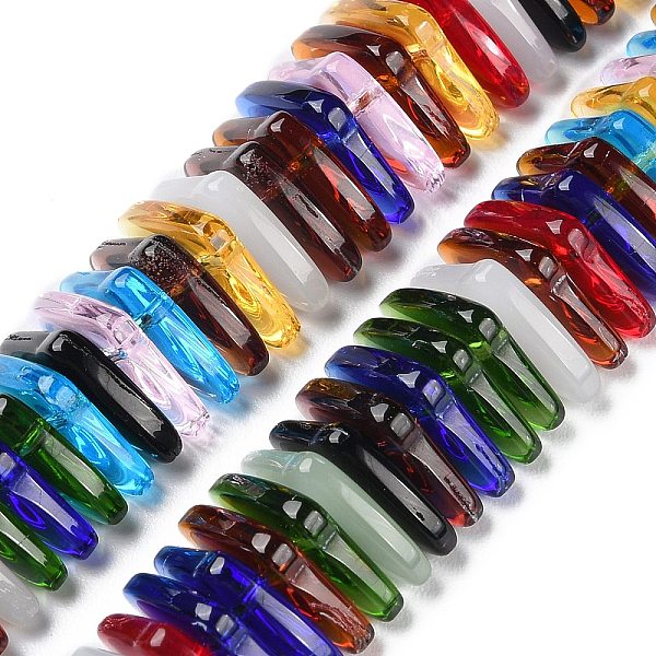 PandaHall Glass Beads Strands, Triangle, Mixed Color, 9x15.5x3mm, Hole: 1mm, about 100pcs/strand, 12.01''(30.5cm) Glass Triangle Multicolor
PandaHall Glass Beads Strands, Triangle, Mixed Color, 9x15.5x3mm, Hole: 1mm, about 100pcs/strand, 12.01''(30.5cm) Glass Triangle Multicolor