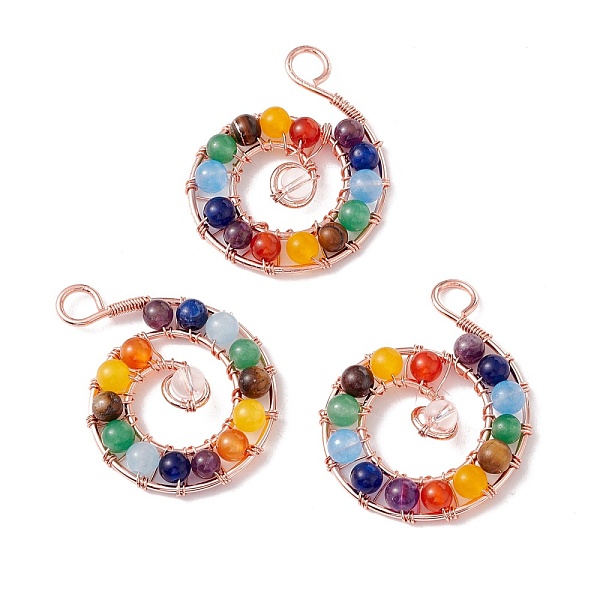 PandaHall Natural Mixed Stone Brass Big Pendants, Natural Dyed White Jade & Amethyst & Tiger Eye & Red Jasper, Lead Free & Cadmium Free...
PandaHall Natural Mixed Stone Brass Big Pendants, Natural Dyed White Jade & Amethyst & Tiger Eye & Red Jasper, Lead Free & Cadmium Free...