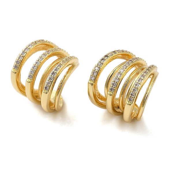 PandaHall Brass Micro Pave Clear Cubic Zirconia Cuff Earrings for Women, Multilayer Arc, Golden, 15x15mm Brass Ring
PandaHall Brass Micro Pave Clear Cubic Zirconia Cuff Earrings for Women, Multilayer Arc, Golden, 15x15mm Brass Ring