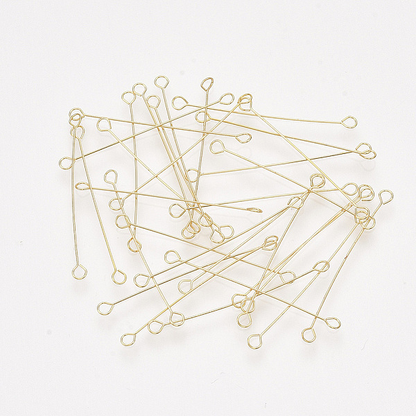 PandaHall Brass Links connectors, Double Sided Eye Pins, Real 18K Gold Plated, 30x2.5x0.3mm, Hole: 1.5mm Brass
PandaHall Brass Links connectors, Double Sided Eye Pins, Real 18K Gold Plated, 30x2.5x0.3mm, Hole: 1.5mm Brass