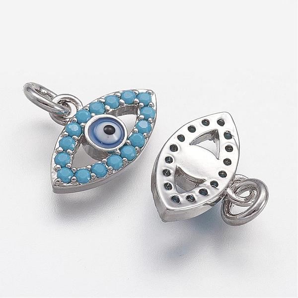 PandaHall Brass Micro Pave Cubic Zirconia Charms, Evil Eyes, Platinum, 10x14.5x3mm, Hole: 2.8mm Brass+Cubic Zirconia Evil Eye
PandaHall Brass Micro Pave Cubic Zirconia Charms, Evil Eyes, Platinum, 10x14.5x3mm, Hole: 2.8mm Brass+Cubic Zirconia Evil Eye