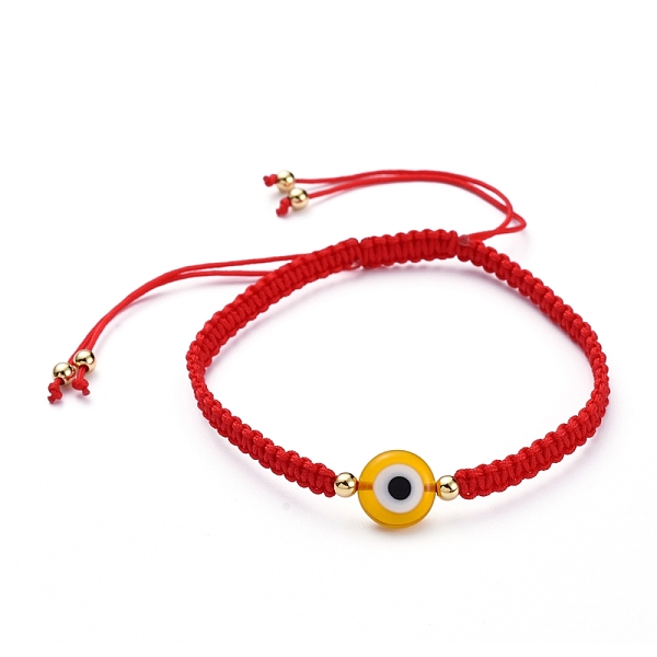 PandaHall Adjustable Nylon Thread Braided Bead Bracelets, with Handmade Evil Eye Lampwork Beads and Brass Beads, Gold, Inner Diameter: 2-1/2...
PandaHall Adjustable Nylon Thread Braided Bead Bracelets, with Handmade Evil Eye Lampwork Beads and Brass Beads, Gold, Inner Diameter: 2-1/2...