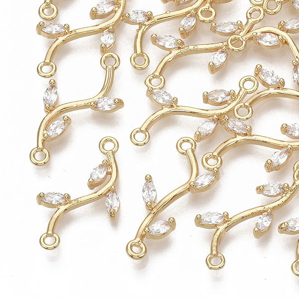 PandaHall Brass Micro Pave Cubic Zirconia Links connectors, for Jewelry DIY Craft Making, Nickel Free, Branch, Clear, Real 18K Gold Plated...
PandaHall Brass Micro Pave Cubic Zirconia Links connectors, for Jewelry DIY Craft Making, Nickel Free, Branch, Clear, Real 18K Gold Plated...