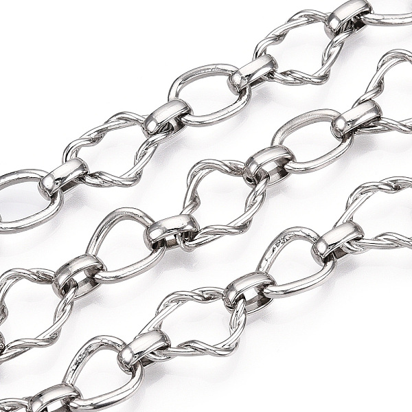 PandaHall Alloy Teardrop with Twining Chains, Unwelded, with Spool, Platinum, 20x13.5x3mm, Small Ring: 15x11x2mm, Oval Links: 9x3x1mm, about...
PandaHall Alloy Teardrop with Twining Chains, Unwelded, with Spool, Platinum, 20x13.5x3mm, Small Ring: 15x11x2mm, Oval Links: 9x3x1mm, about...