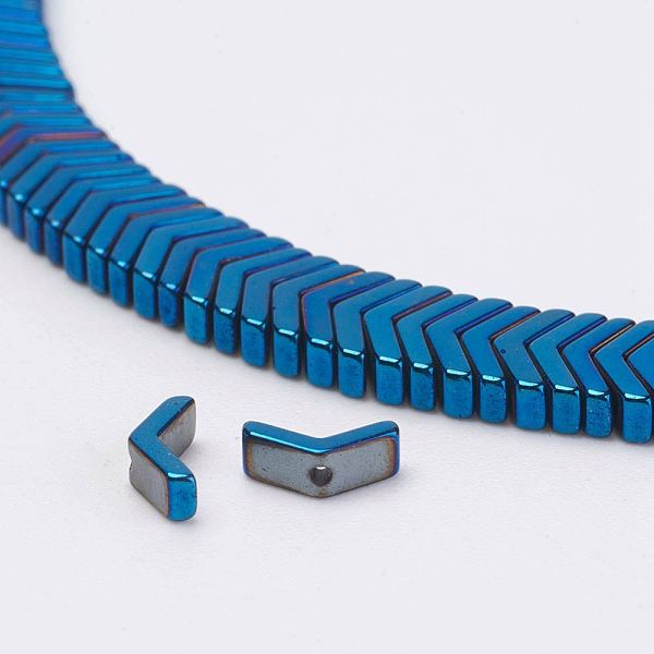 PandaHall Electroplate Non-Magnetic Synthetic Hematite Strands, V Shape, Grade A, Blue Plated, 3x6x2mm, Hole: 0.5mm, about 284pcs/strand...
PandaHall Electroplate Non-Magnetic Synthetic Hematite Strands, V Shape, Grade A, Blue Plated, 3x6x2mm, Hole: 0.5mm, about 284pcs/strand...