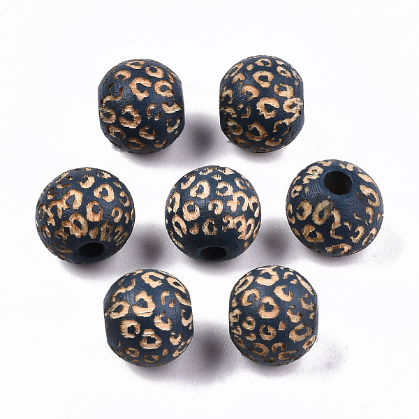 PandaHall Painted Natural Wood Beads, Laser Engraved Pattern, Round with Leopard Print, Marine Blue, 10x8.5mm, Hole: 2.5mm Schima Wood Round
PandaHall Painted Natural Wood Beads, Laser Engraved Pattern, Round with Leopard Print, Marine Blue, 10x8.5mm, Hole: 2.5mm Schima Wood Round