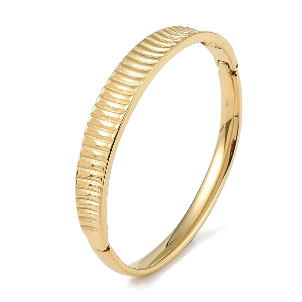 PandaHall 304 Stainless Steel Grooved Hinged Bangles for Women, Real 18K Gold Plated, Inner Diameter: 2x2-3/8 inch(5.1x5.9cm), 10mm 304...
PandaHall 304 Stainless Steel Grooved Hinged Bangles for Women, Real 18K Gold Plated, Inner Diameter: 2x2-3/8 inch(5.1x5.9cm), 10mm 304...