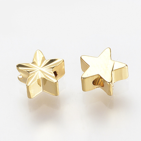 PandaHall Brass Beads, Nickel Free, Real 18K Gold Plated, Star, 5x5x2.5mm, Hole: 1mm Brass Star
PandaHall Brass Beads, Nickel Free, Real 18K Gold Plated, Star, 5x5x2.5mm, Hole: 1mm Brass Star