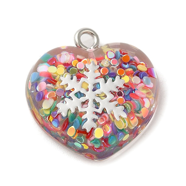 PandaHall Acrylic Pendant, with Iron Findings, Glitter, Valentine Heart with Snowflake, Colorful, 20.5x20x6.5mm, Hole: 2mm Iron+Acrylic...
PandaHall Acrylic Pendant, with Iron Findings, Glitter, Valentine Heart with Snowflake, Colorful, 20.5x20x6.5mm, Hole: 2mm Iron+Acrylic...