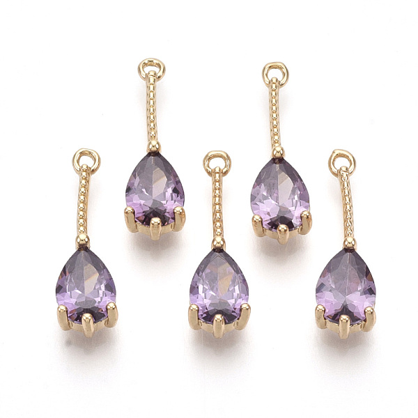 PandaHall Transparent Glass Pendants, with Golden Tone Brass Findings, Faceted, Teardrop, Violet, 18x5x4mm, Hole: 1mm Brass+Glass Teardrop..., Purple
PandaHall Transparent Glass Pendants, with Golden Tone Brass Findings, Faceted, Teardrop, Violet, 18x5x4mm, Hole: 1mm Brass+Glass Teardrop..., Purple