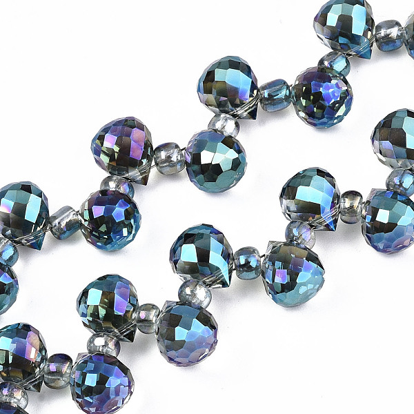 PandaHall Transparent Glass Beads Strands, Top Drilled Beads, AB Color Plated, Faceted Teardrop, Dark Cyan, Teardrop: 9.5x8mm, Hole: 0.8mm...
PandaHall Transparent Glass Beads Strands, Top Drilled Beads, AB Color Plated, Faceted Teardrop, Dark Cyan, Teardrop: 9.5x8mm, Hole: 0.8mm...