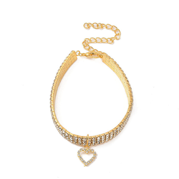 PandaHall Adjustable 3-Row Iron Rhinestone Cup Chain Pet Collars, Slider Heart Pendant Cat Dog Choker Necklace, Crystal, 258mm Iron Heart..., Clear
PandaHall Adjustable 3-Row Iron Rhinestone Cup Chain Pet Collars, Slider Heart Pendant Cat Dog Choker Necklace, Crystal, 258mm Iron Heart..., Clear