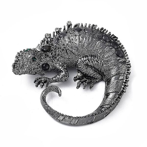 PandaHall Alloy Rhinestone Brooch, Lizard, Gunmetal, 64x67x15mm Alloy+Rhinestone Lizard
PandaHall Alloy Rhinestone Brooch, Lizard, Gunmetal, 64x67x15mm Alloy+Rhinestone Lizard