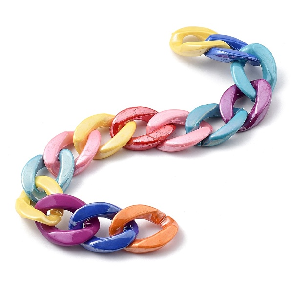 PandaHall Handmade Opaque Acrylic Curb Chains, Twisted Chain, for Handbag Chain Making, Colorful, Link: 23x17x4.5mm, 39.37 inch(1m)/strand...
PandaHall Handmade Opaque Acrylic Curb Chains, Twisted Chain, for Handbag Chain Making, Colorful, Link: 23x17x4.5mm, 39.37 inch(1m)/strand...