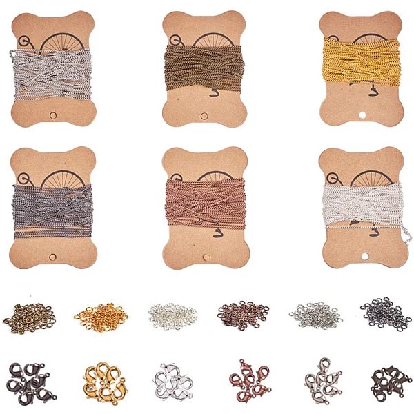 PandaHall Necklace Making, with Iron Twisted Chains Curb Chains, Brass Lobster Claw Clasps and Iron Open Jump Rings, Mixed Color, 10x5x3mm...
PandaHall Necklace Making, with Iron Twisted Chains Curb Chains, Brass Lobster Claw Clasps and Iron Open Jump Rings, Mixed Color, 10x5x3mm...